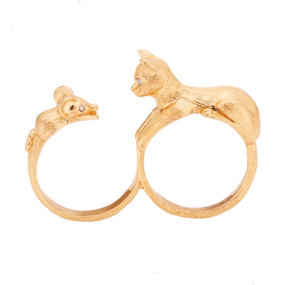 kate spade Jewelry - KATE SPADE • House Cat & Mouse Ring